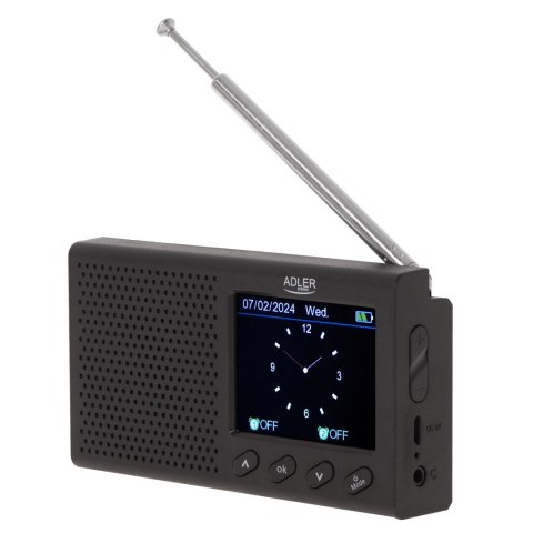 Adler AD 1198 FM Travel Radio, 87.5 - 108 MHz RDS, Speaker power 3W, Black Adler AD 1198 FM Travel Radio, 87.5 - 108 MHz RDS, Speaker power 3W, Black