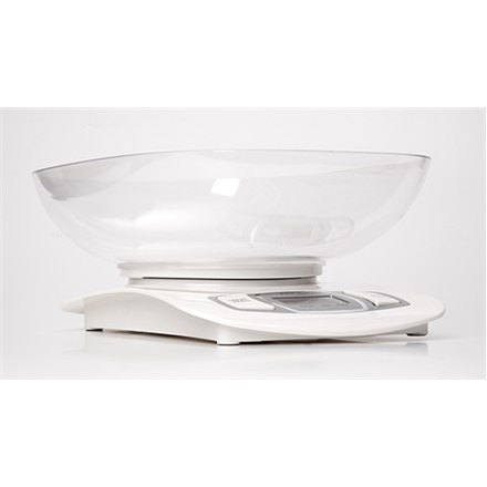 Adler AD 3137 Kitchen scales, Capacity 5 kg , Graduation 1g, Big LCD Display, Auto-zero/Auto-off, Large bowl, White Adler | Adle