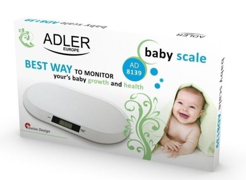 Adler AD 8139 Child Scale Adler | Adler AD 8139 | Maximum weight (capacity) 20 kg | Accuracy 10 g | White Adler AD 8139 Child Scale Adler | Adler AD 8139 | Maximum weight (capacity) 20 kg | Accuracy 10 g | White
