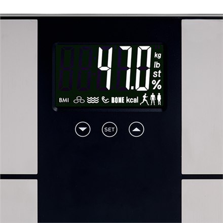 Adler Bathroom scale with analyzer AD 8165 Maximum weight (capacity) 225 kg, Accuracy 100 g, Body Mass Index (BMI) measuring, S Adler Bathroom scale with analyzer AD 8165 Maximum weight (capacity) 225 kg, Accuracy 100 g, Body Mass Index (BMI) measuring, S