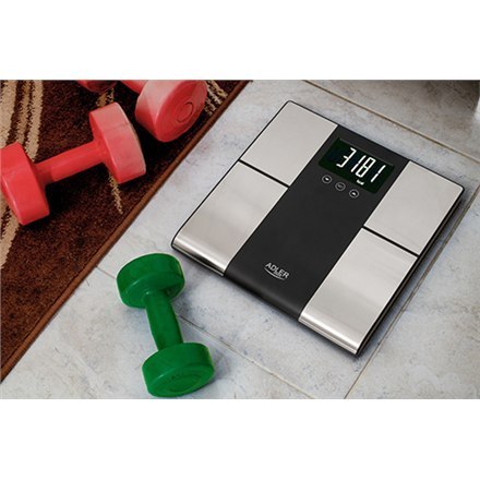Adler Bathroom scale with analyzer AD 8165 Maximum weight (capacity) 225 kg, Accuracy 100 g, Body Mass Index (BMI) measuring, S Adler Bathroom scale with analyzer AD 8165 Maximum weight (capacity) 225 kg, Accuracy 100 g, Body Mass Index (BMI) measuring, S