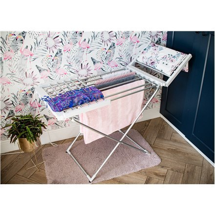 Adler | Foldable electric clothes drying rack | AD 7821 | 220 W | Silver/White | IP22