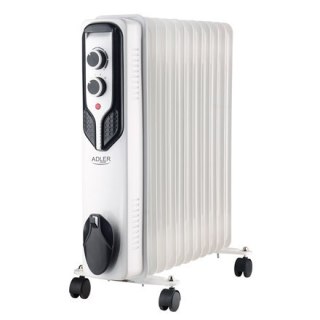 Adler | Grzejnik olejowy | AD 7817 | Grzejnik olejowy | 2500 W | Liczba poziomów mocy 3 | Odpowiedni do pomieszczeń do m² | Biał