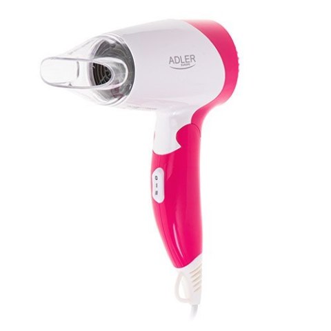 Adler | Hair Dryer | AD 2259 | 1200 W | Number of temperature settings 2 | White/Pink Adler | Hair Dryer | AD 2259 | 1200 W | Number of temperature settings 2 | White/Pink