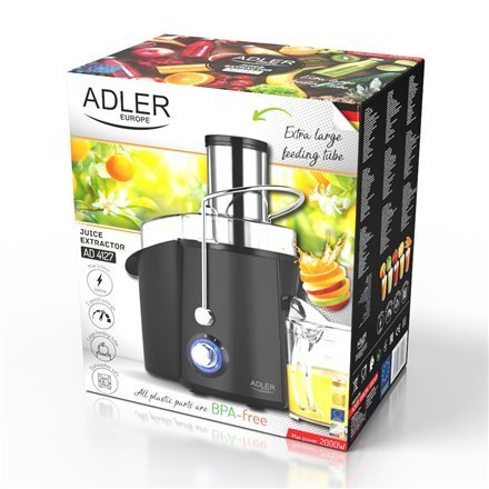 Adler | Juicer | AD 4127 | Type Juicer maker | Matt Black | 1000 W | Number of speeds 2 Adler | Juicer | AD 4127 | Type Juicer maker | Matt Black | 1000 W | Number of speeds 2