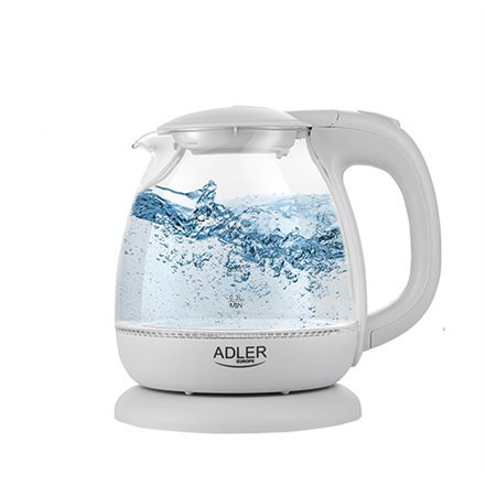 Adler | Kettle | AD 1283G | Standard | 1100 W | 1 L | Plastic/Glass | 360° rotational base | Grey Adler | Kettle | AD 1283G | Standard | 1100 W | 1 L | Plastic/Glass | 360° rotational base | Grey