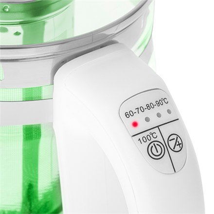 Adler | Kettle | AD 1299 | Electric | 2200 W | 1.5 L | Glass/Stainless steel | 360° rotational base | White Adler | Kettle | AD 1299 | Electric | 2200 W | 1.5 L | Glass/Stainless steel | 360° rotational base | White