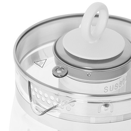 Adler | Kettle | AD 1299 | Electric | 2200 W | 1.5 L | Glass/Stainless steel | 360° rotational base | White Adler | Kettle | AD 1299 | Electric | 2200 W | 1.5 L | Glass/Stainless steel | 360° rotational base | White