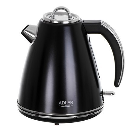 Adler | Kettle | AD 1343b | Electric | 2200 W | 1.5 L | Stainless steel | 360° rotational base | Black Adler | Kettle | AD 1343b | Electric | 2200 W | 1.5 L | Stainless steel | 360° rotational base | Black