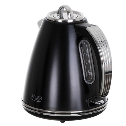 Adler | Kettle | AD 1343b | Electric | 2200 W | 1.5 L | Stainless steel | 360° rotational base | Black Adler | Kettle | AD 1343b | Electric | 2200 W | 1.5 L | Stainless steel | 360° rotational base | Black