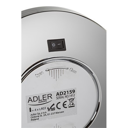Adler | Lustro | AD 2159 | 15 cm | Lustro LED | Chrom Adler | Lustro | AD 2159 | 15 cm | Lustro LED | Chrom