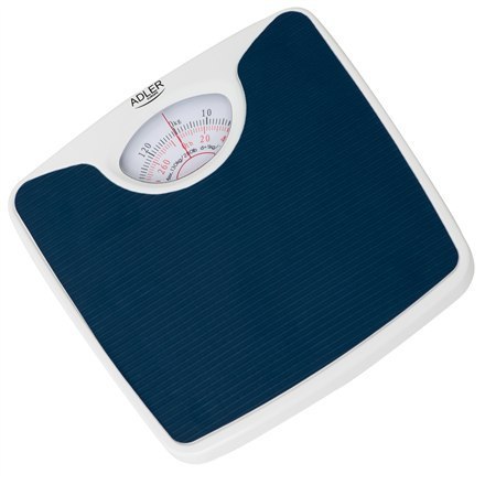 Adler | Mechaniczna waga łazienkowa | AD 8151b | Maksymalna waga (udźwig) 130 kg | Dokładność 1000 g | Niebieski/Biały Adler | Mechaniczna waga łazienkowa | AD 8151b | Maksymalna waga (udźwig) 130 kg | Dokładność 1000 g | Niebieski/Biały