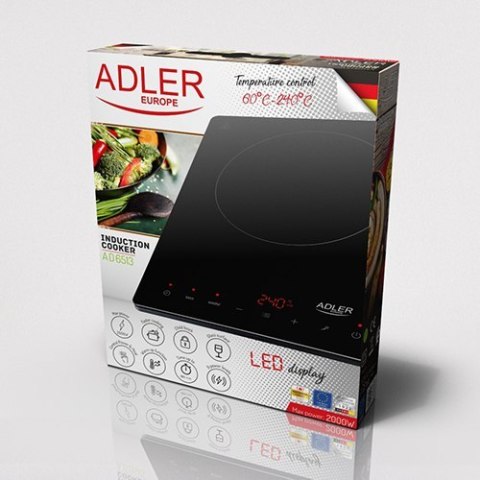 Adler | Płyta grzewcza | AD 6513 | Liczba palników/stref grzewczych 1 | Wyświetlacz LCD | Czarny | Indukcja Adler | Płyta grzewcza | AD 6513 | Liczba palników/stref grzewczych 1 | Wyświetlacz LCD | Czarny | Indukcja