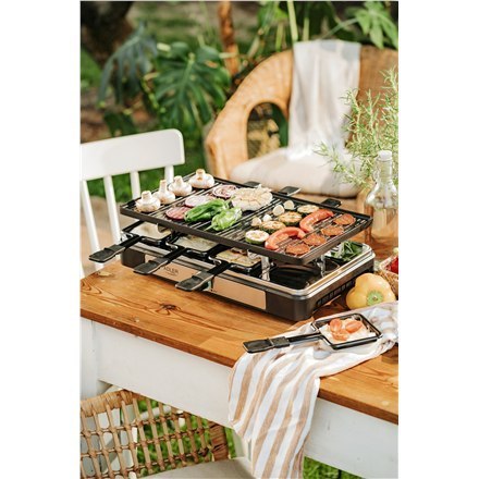Adler | Raclette - grill elektryczny | AD 6616 | Stół | 1400 W | Czarny/stal nierdzewna