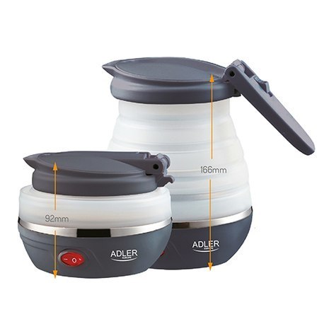 Adler | Travel kettle | AD 1279 | Electric | 750 W | 0.6 L | Silicon | White Adler | Travel kettle | AD 1279 | Electric | 750 W | 0.6 L | Silicon | White