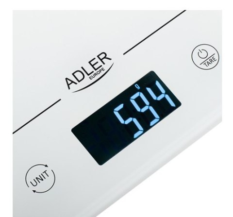 Adler | Waga kuchenna | AD 3170 | Maksymalna waga (nośność) 15 kg | Podziałka 1 g | Typ wyświetlacza LCD | Biały Adler | Waga kuchenna | AD 3170 | Maksymalna waga (nośność) 15 kg | Podziałka 1 g | Typ wyświetlacza LCD | Biały