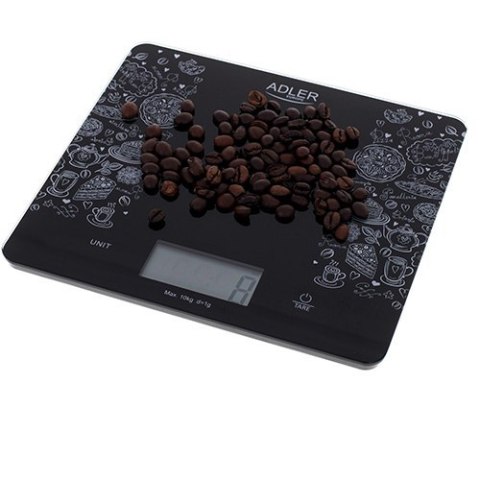 Adler | Waga kuchenna | AD 3171 | Maksymalna waga (nośność) 10 kg | Podziałka 1 g | Typ wyświetlacza LCD | Czarny Adler | Waga kuchenna | AD 3171 | Maksymalna waga (nośność) 10 kg | Podziałka 1 g | Typ wyświetlacza LCD | Czarny
