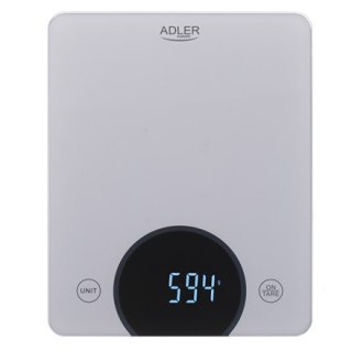 Adler | Waga kuchenna | AD 3173s | Maksymalna waga (udźwig) 10 kg | Podziałka 1 g | Typ wyświetlacza LED | Szary