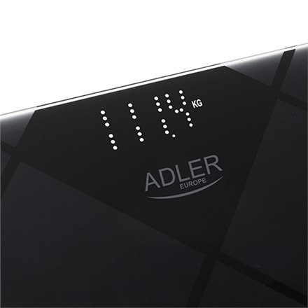 Adler | Waga łazienkowa | AD 8169 | Maksymalna waga (udźwig) 180 kg | Dokładność 100 g | Grafit/czarny Adler | Waga łazienkowa | AD 8169 | Maksymalna waga (udźwig) 180 kg | Dokładność 100 g | Grafit/czarny