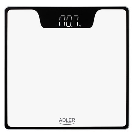 Adler | Waga łazienkowa | AD 8174w | Maksymalna waga (udźwig) 180 kg | Dokładność 100 g | Biały Adler | Waga łazienkowa | AD 8174w | Maksymalna waga (udźwig) 180 kg | Dokładność 100 g | Biały