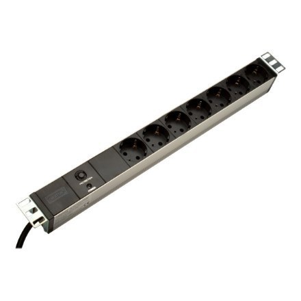 Aluminum outlet strip with overload protection | DN-95403 | Sockets quantity 7 Aluminum outlet strip with overload protection | DN-95403 | Sockets quantity 7