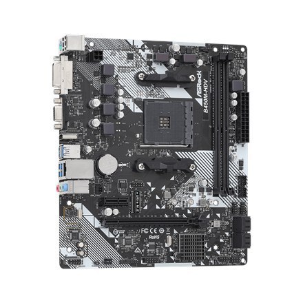 ASRock | B450M-HDV R4.0 | Processor family AMD | Processor socket AM4 | DDR4 DIMM | Memory slots 2 | Supported hard disk drive i ASRock | B450M-HDV R4.0 | Processor family AMD | Processor socket AM4 | DDR4 DIMM | Memory slots 2 | Supported hard disk drive i