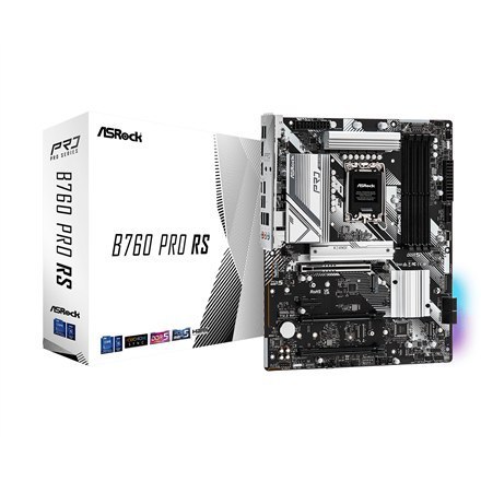 ASRock | B760 PRO RS | Processor family Intel | Processor socket LGA1700 | DDR5 DIMM | Memory slots 4 | Supported hard disk dri ASRock | B760 PRO RS | Processor family Intel | Processor socket LGA1700 | DDR5 DIMM | Memory slots 4 | Supported hard disk dri
