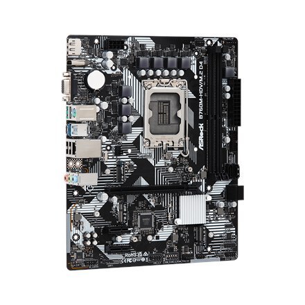 ASRock | B760M-HDV/M.2 D4 | Processor family Intel | Processor socket LGA1700 | DDR4 DIMM | Memory slots 2 | Supported hard dis ASRock | B760M-HDV/M.2 D4 | Processor family Intel | Processor socket LGA1700 | DDR4 DIMM | Memory slots 2 | Supported hard dis