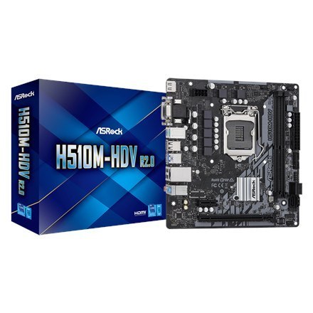 ASRock | H510M-HDV R2.0 | Processor family Intel | Processor socket LGA1200 | DDR4 DIMM | Memory slots 2 | Supported hard disk ASRock | H510M-HDV R2.0 | Processor family Intel | Processor socket LGA1200 | DDR4 DIMM | Memory slots 2 | Supported hard disk