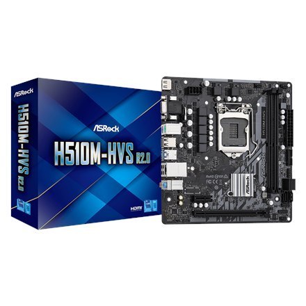 ASRock | H510M-HVS R2.0 | Processor family Intel | Processor socket LGA1200 | DDR4 DIMM | Memory slots 2 | Supported hard disk ASRock | H510M-HVS R2.0 | Processor family Intel | Processor socket LGA1200 | DDR4 DIMM | Memory slots 2 | Supported hard disk