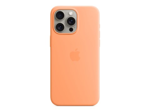 Apple | Silicone Case with MagSafe | Case with MagSafe | Apple | iPhone 15 Pro Max | Silicone | Orange Sorbet Apple | Silicone Case with MagSafe | Case with MagSafe | Apple | iPhone 15 Pro Max | Silicone | Orange Sorbet