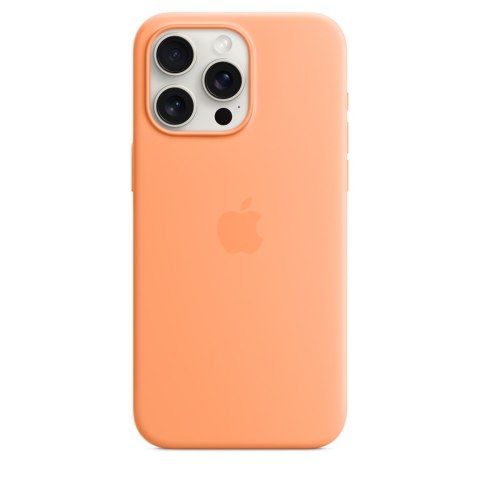 Apple | Silicone Case with MagSafe | Case with MagSafe | Apple | iPhone 15 Pro Max | Silicone | Orange Sorbet Apple | Silicone Case with MagSafe | Case with MagSafe | Apple | iPhone 15 Pro Max | Silicone | Orange Sorbet