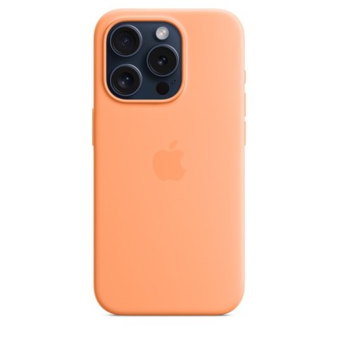 Apple | Silicone Case with MagSafe | Case with MagSafe | Apple | iPhone 15 Pro | Silicone | Orange Sorbet Apple | Silicone Case with MagSafe | Case with MagSafe | Apple | iPhone 15 Pro | Silicone | Orange Sorbet
