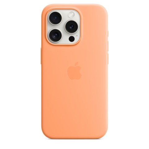 Apple | Silicone Case with MagSafe | Case with MagSafe | Apple | iPhone 15 Pro | Silicone | Orange Sorbet Apple | Silicone Case with MagSafe | Case with MagSafe | Apple | iPhone 15 Pro | Silicone | Orange Sorbet