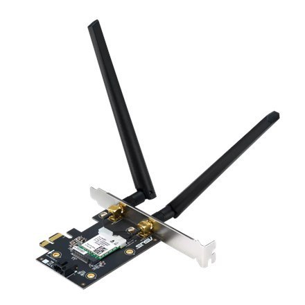 Asus | AX1800 Dwuzakresowa karta Wi-Fi Bluetooth 5.2 PCIe | PCE-AX1800 | 802.11ax | 574+1201 Mbit/s | Mbit/s | Porty Ethernet LA Asus | AX1800 Dwuzakresowa karta Wi-Fi Bluetooth 5.2 PCIe | PCE-AX1800 | 802.11ax | 574+1201 Mbit/s | Mbit/s | Porty Ethernet LA