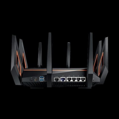 Asus | Gaming Router ROG | GT-AX11000 | 802.11ax | 1148+4804+4804 Mbit/s | 10/100/1000 Mbit/s | Ethernet LAN (RJ-45) ports 4 | M Asus | Gaming Router ROG | GT-AX11000 | 802.11ax | 1148+4804+4804 Mbit/s | 10/100/1000 Mbit/s | Ethernet LAN (RJ-45) ports 4 | M