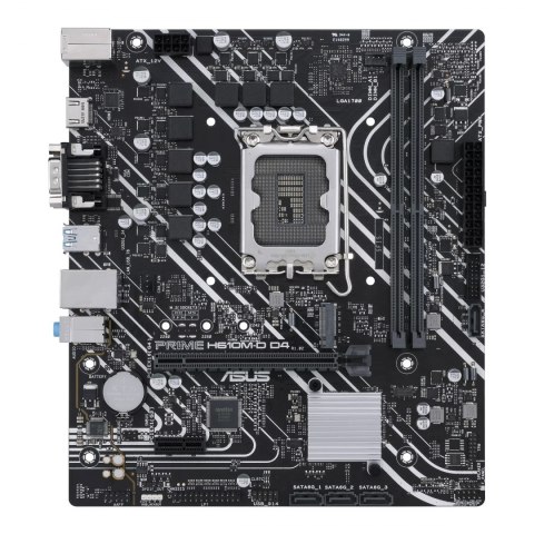 Asus | PRIME H610M-D D4 | Processor family Intel | Processor socket LGA1700 | DDR4 DIMM | Memory slots 2 | Supported hard disk Asus | PRIME H610M-D D4 | Processor family Intel | Processor socket LGA1700 | DDR4 DIMM | Memory slots 2 | Supported hard disk
