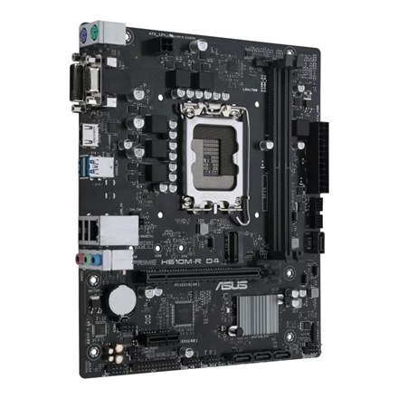 Asus | PRIME H610M-R D4-SI | Processor family Intel | Processor socket LGA1700 | DDR4 DIMM | Memory slots 2 | Supported hard dis Asus | PRIME H610M-R D4-SI | Processor family Intel | Processor socket LGA1700 | DDR4 DIMM | Memory slots 2 | Supported hard dis