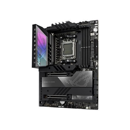 Asus | ROG CROSSHAIR X670E HERO | Processor family AMD | Processor socket AM5 | DDR5 DIMM | Memory slots 4 | Supported hard disk