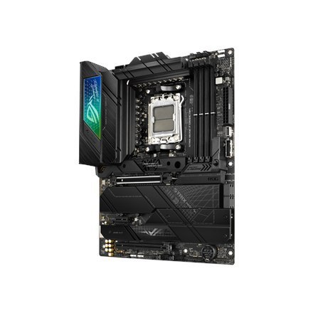 Asus | ROG STRIX X670E-F GAMING WIFI | Processor family AMD | Processor socket AM5 | DDR5 DIMM | Memory slots 4 | Supported hard