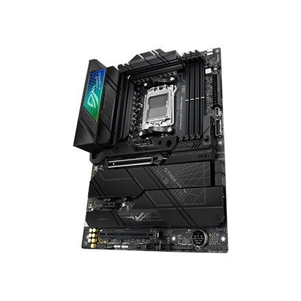 Asus | ROG STRIX X670E-F GAMING WIFI | Processor family AMD | Processor socket AM5 | DDR5 DIMM | Memory slots 4 | Supported hard