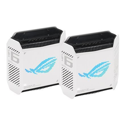 Asus | System Gamingowy Mesh Wifi 6 802.11ax Tri-band Gigabit | GT6 ROG Rapture (2-pack) | 802.11ax | 574+4804+4804 Mbit/s | 10/ Asus | System Gamingowy Mesh Wifi 6 802.11ax Tri-band Gigabit | GT6 ROG Rapture (2-pack) | 802.11ax | 574+4804+4804 Mbit/s | 10/