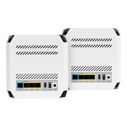 Asus | System Gamingowy Mesh Wifi 6 802.11ax Tri-band Gigabit | GT6 ROG Rapture (2-pack) | 802.11ax | 574+4804+4804 Mbit/s | 10/ Asus | System Gamingowy Mesh Wifi 6 802.11ax Tri-band Gigabit | GT6 ROG Rapture (2-pack) | 802.11ax | 574+4804+4804 Mbit/s | 10/