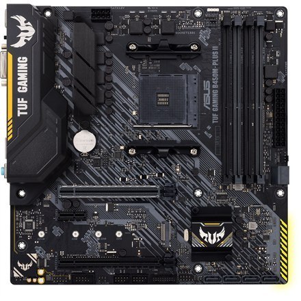 Asus | TUF GAMING B450M-PLUS II | Memory slots 4 | Number of SATA connectors 6 x SATA III | Chipset AMD B | Micro ATX | Processo Asus | TUF GAMING B450M-PLUS II | Memory slots 4 | Number of SATA connectors 6 x SATA III | Chipset AMD B | Micro ATX | Processo