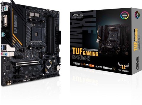 Asus | TUF GAMING B550M-E | Processor family AMD | Processor socket AM4 | DDR4 DIMM | Memory slots 4 | Supported hard disk drive Asus | TUF GAMING B550M-E | Processor family AMD | Processor socket AM4 | DDR4 DIMM | Memory slots 4 | Supported hard disk drive