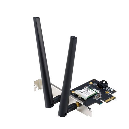 Asus | Wi-Fi Adapter, Tri-Band, Wi-Fi 6E Adapter | PCE-AXE5400 | 802.11ax | 574/2402/2042 Mbit/s | Mbit/s | Ethernet LAN (RJ-45) Asus | Wi-Fi Adapter, Tri-Band, Wi-Fi 6E Adapter | PCE-AXE5400 | 802.11ax | 574/2402/2042 Mbit/s | Mbit/s | Ethernet LAN (RJ-45)