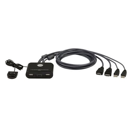 Aten | 2-portowy przełącznik KVM USB FHD HDMI | CS22HF | Miesiące gwarancji Aten | 2-portowy przełącznik KVM USB FHD HDMI | CS22HF | Miesiące gwarancji