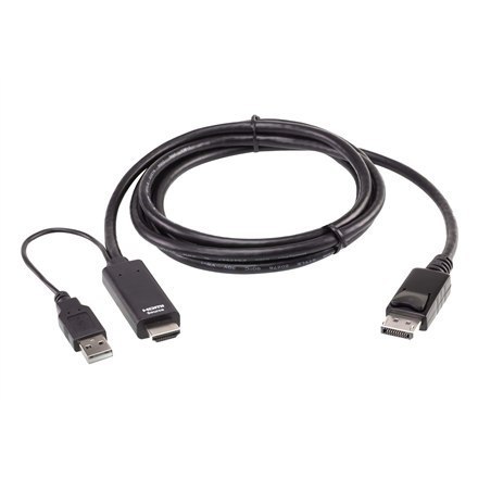 Aten 2L-7D02HDP True 4K 1.8M HDMI to DisplayPort Cable Aten | True 4K 1.8M HDMI to DisplayPort Cable | 2L-7D02HDP | Warranty mo Aten 2L-7D02HDP True 4K 1.8M HDMI to DisplayPort Cable Aten | True 4K 1.8M HDMI to DisplayPort Cable | 2L-7D02HDP | Warranty mo