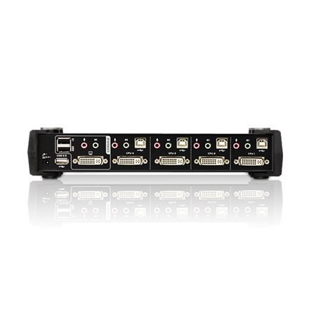 Aten 4-Port USB DVI/Audio KVMP Przełącznik - Bezpieczne zarządzanie komputerami za pomocą jednego zestawu klawiatury, myszy i mo Aten 4-Port USB DVI/Audio KVMP Przełącznik - Bezpieczne zarządzanie komputerami za pomocą jednego zestawu klawiatury, myszy i mo