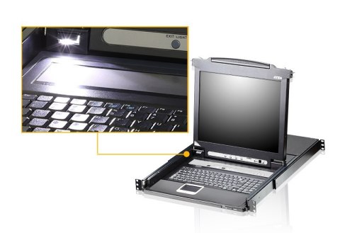 Aten | 8-Port PS/2-USB VGA 17" LCD KVM Switch with Daisy-Chain Port and USB Peripheral Support | CL5708M Aten | 8-Port PS/2-USB VGA 17" LCD KVM Switch with Daisy-Chain Port and USB Peripheral Support | CL5708M